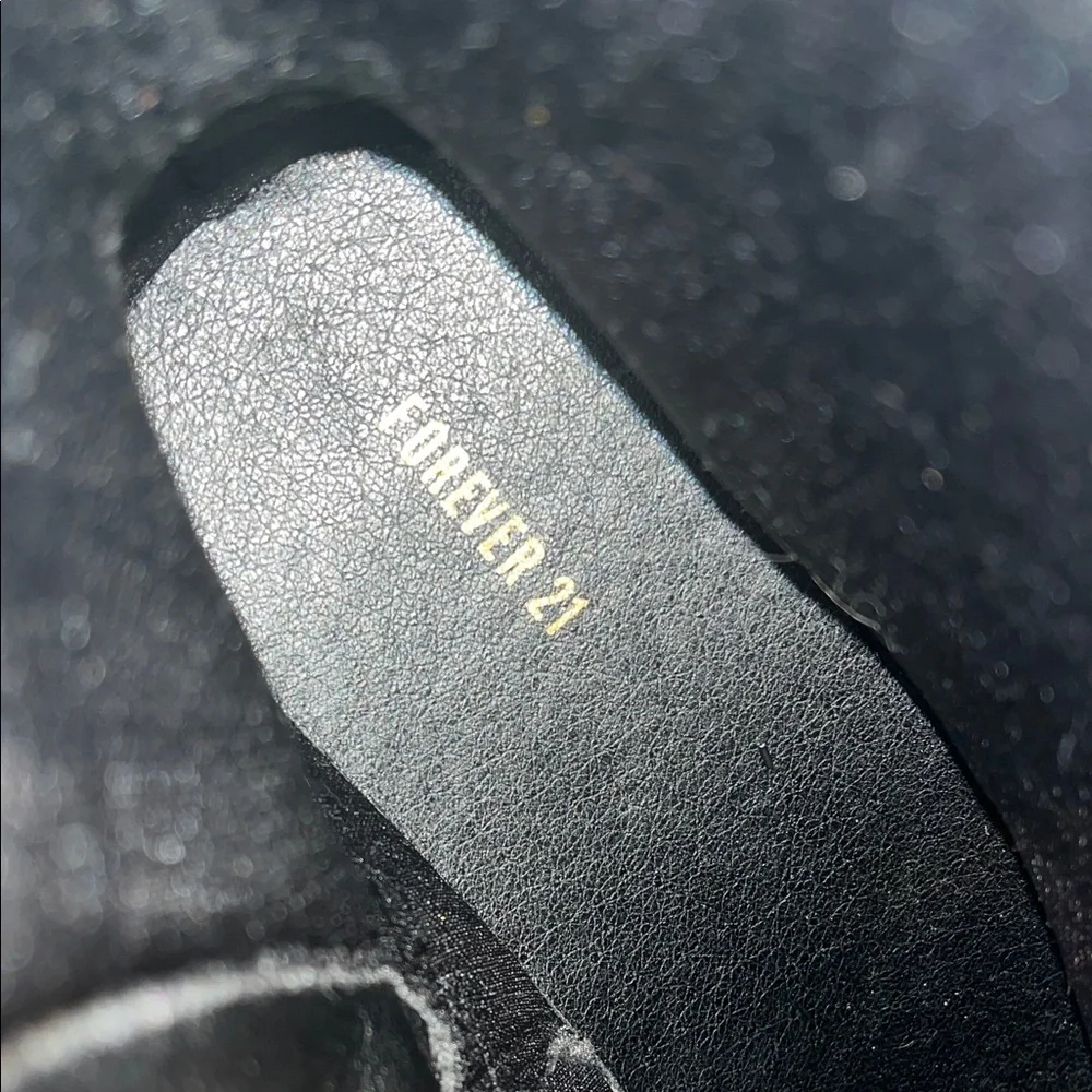 Forever 21 Glossy Black Combat Boots - Picture 3 of 5